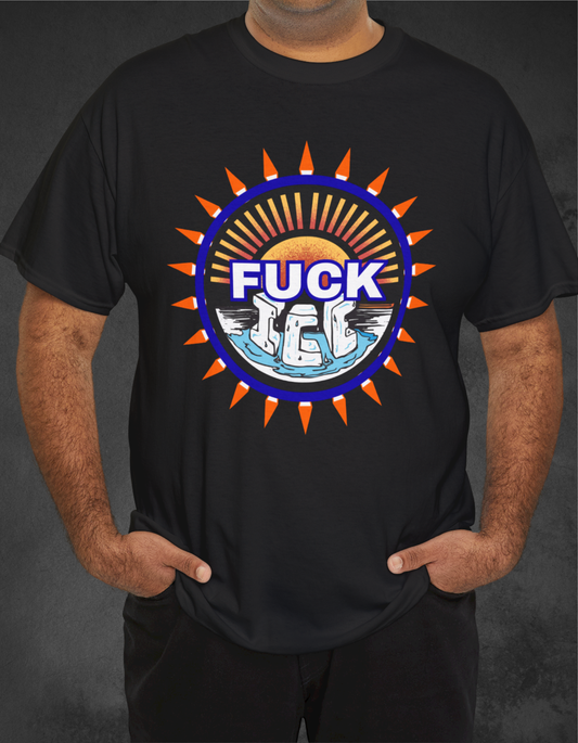 F*ck ICE - No One Is Illegal On Stolen Land - Unisex Heavy Cotton Tee