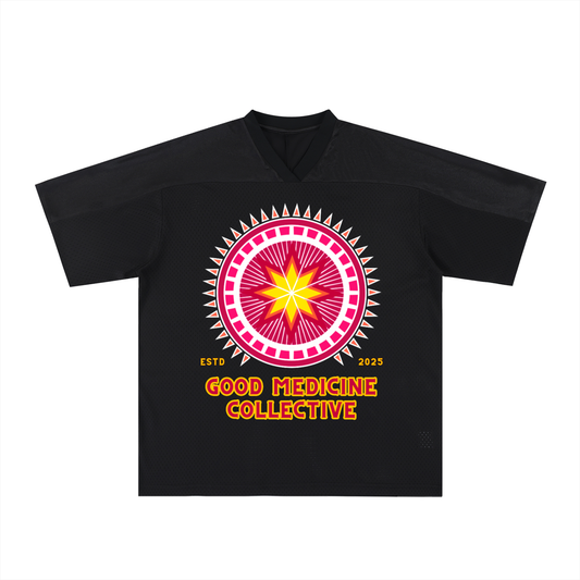 Oversized Mesh V-Neck Soccer Jersey