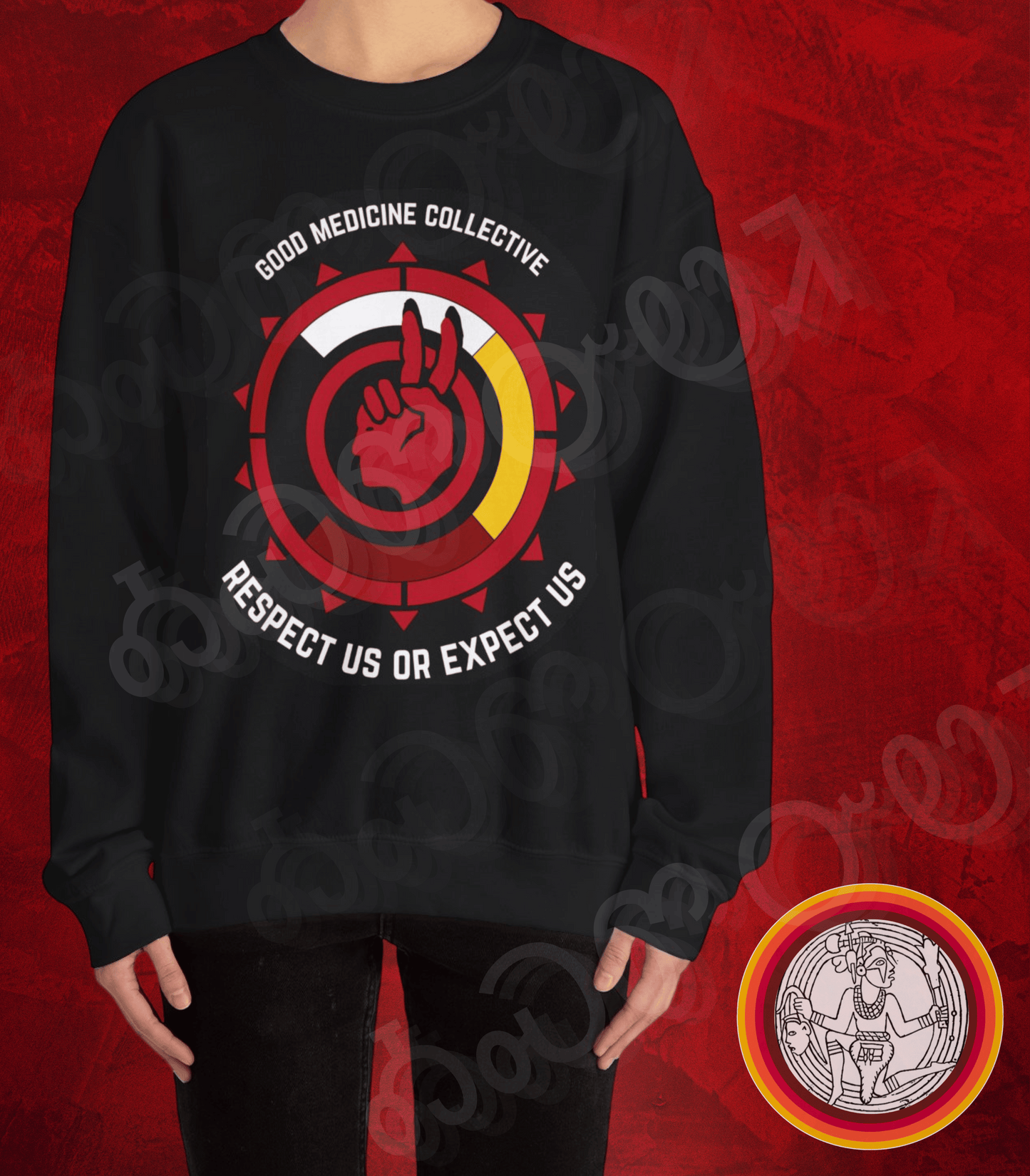 American Indian Movement (AIM) Good Medicine Crewneck Sweatshirt